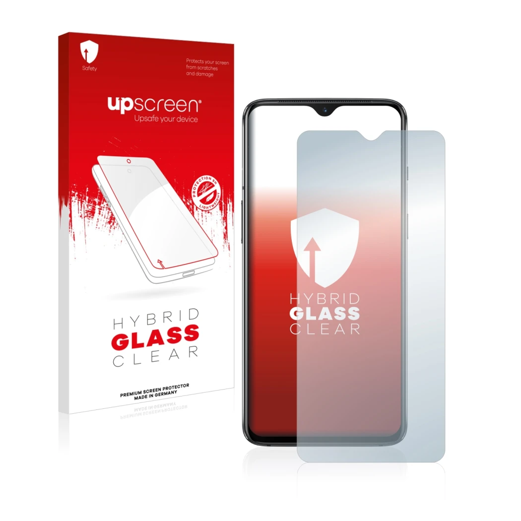 Front side of a product packaging with the brand logo upscreen. Next to it is the device OnePlus 7 shown with the correspondin