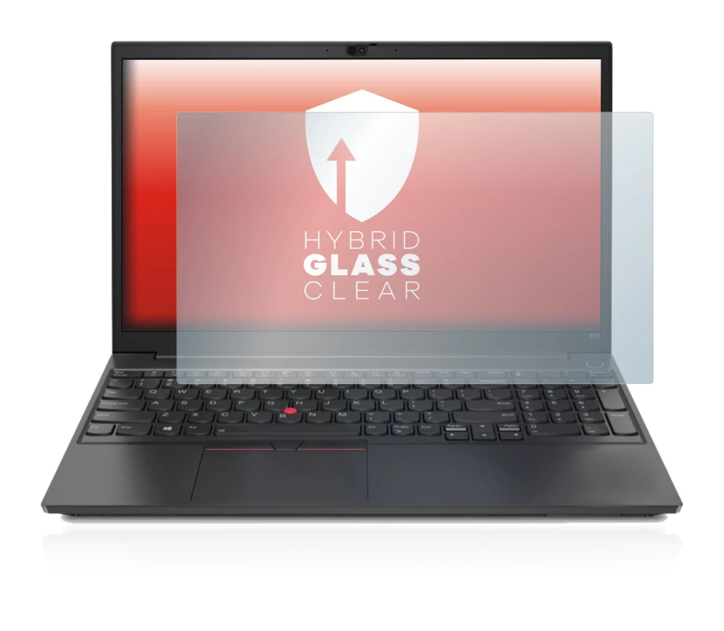 Image of the device Lenovo ThinkPad E15 with a wide variety of screen protectors.