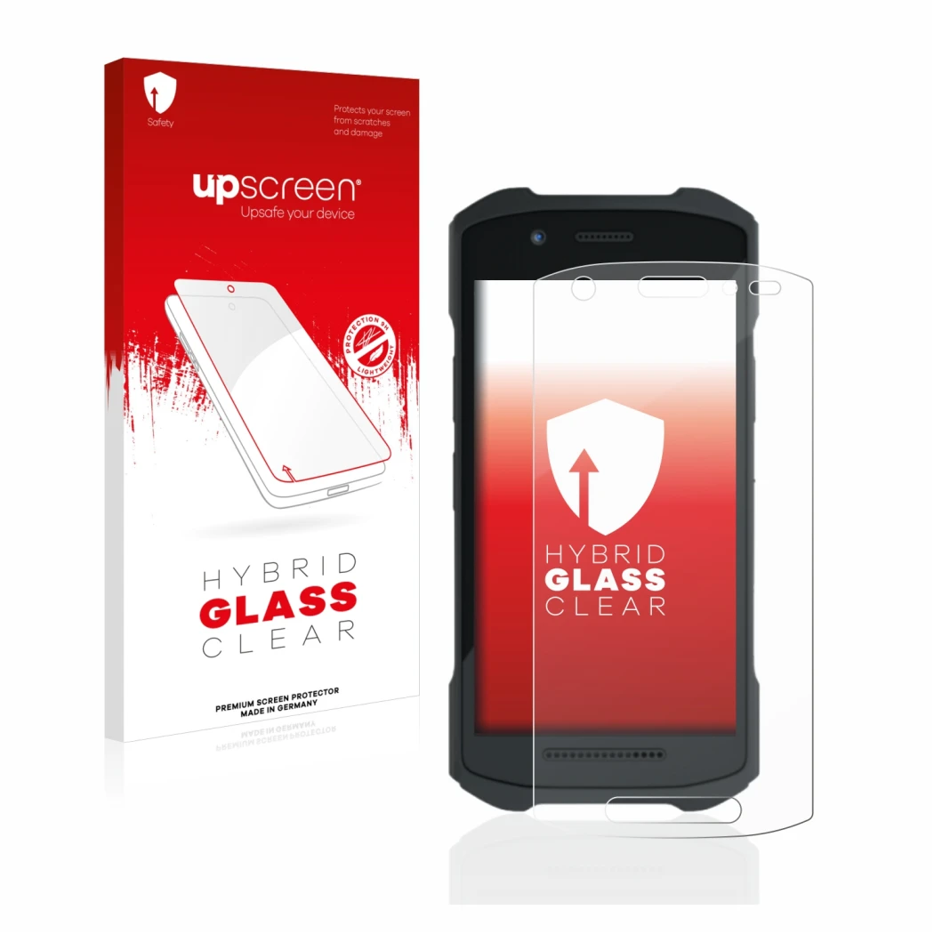 Front side of a product packaging with the brand logo upscreen. Next to it is the device Zebra TC21 shown with the correspondi