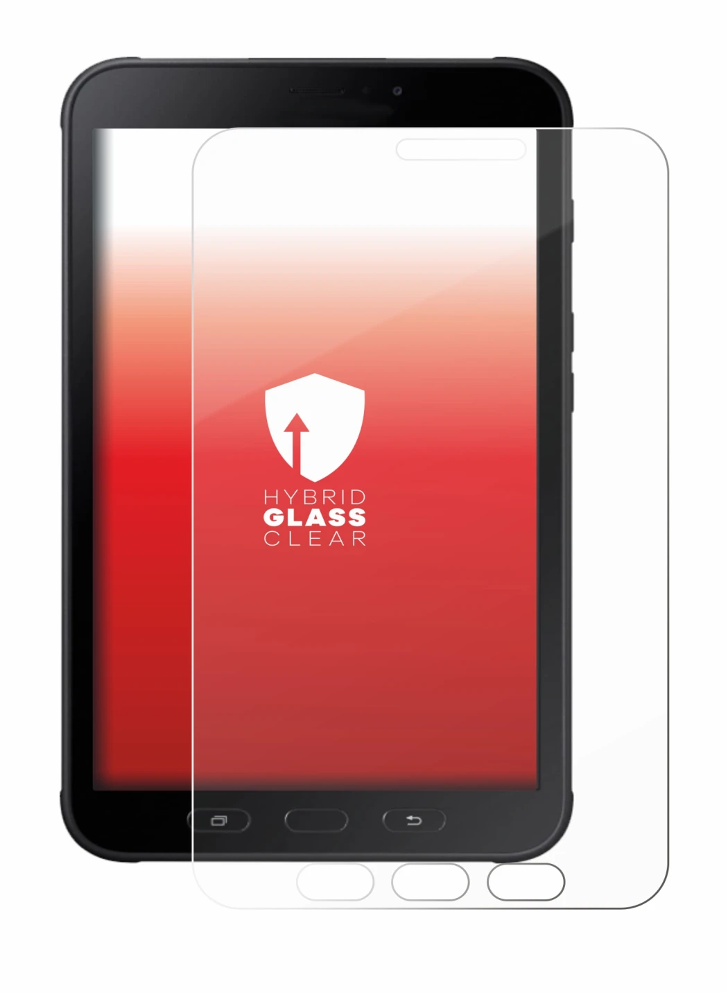 Image of the device Samsung Galaxy Tab Active 2 SM-T395 with a wide variety of screen protectors.