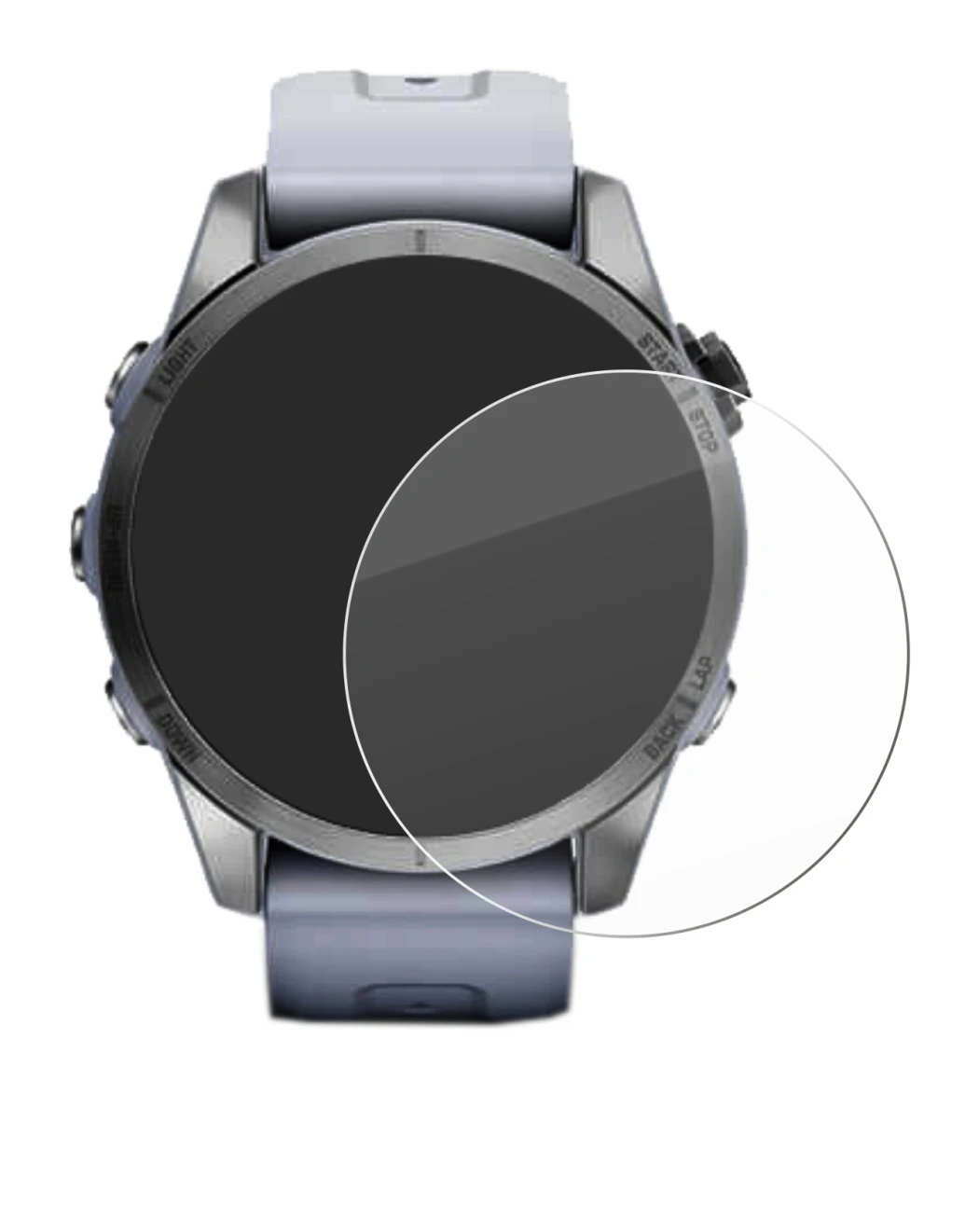 Image of the device Garmin Fenix 7S (42 mm) with a wide variety of screen protectors.