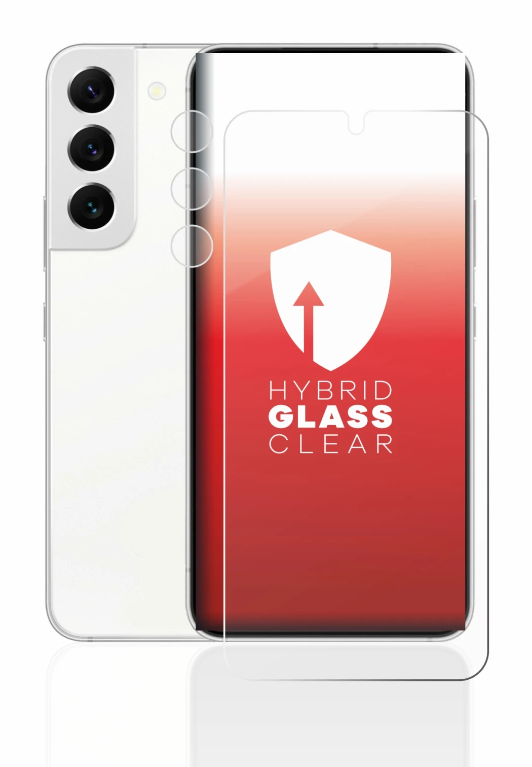 Image of the device Samsung Galaxy S22 5G (Front+Camera) with a wide variety of screen protectors.