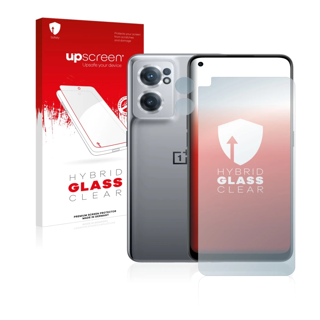 Front side of a product packaging with the brand logo upscreen. Next to it is the device OnePlus Nord CE 2 5G (Front+Camera) s