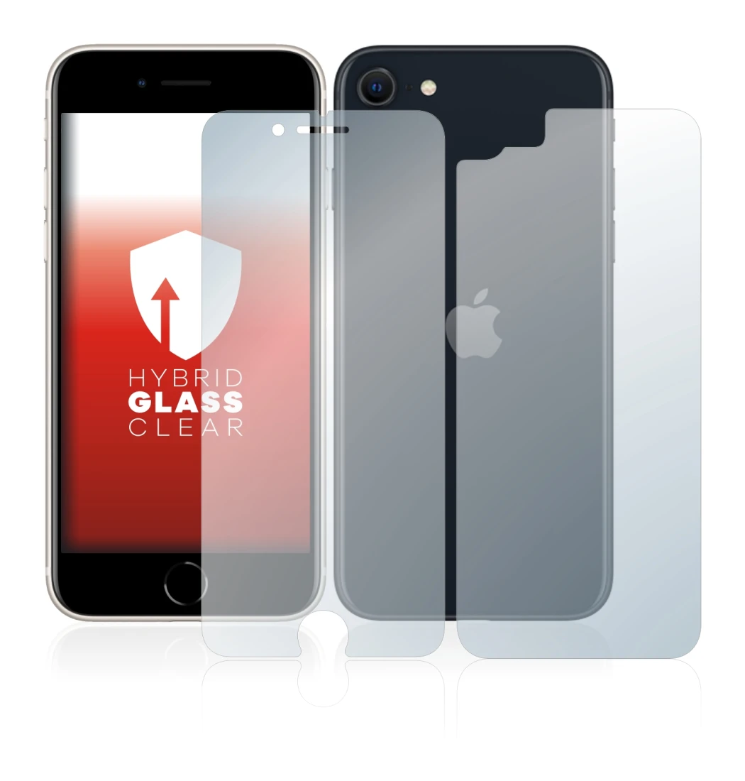 Image of the device Apple iPhone SE 3 2022 (Front+Back) with a wide variety of screen protectors.
