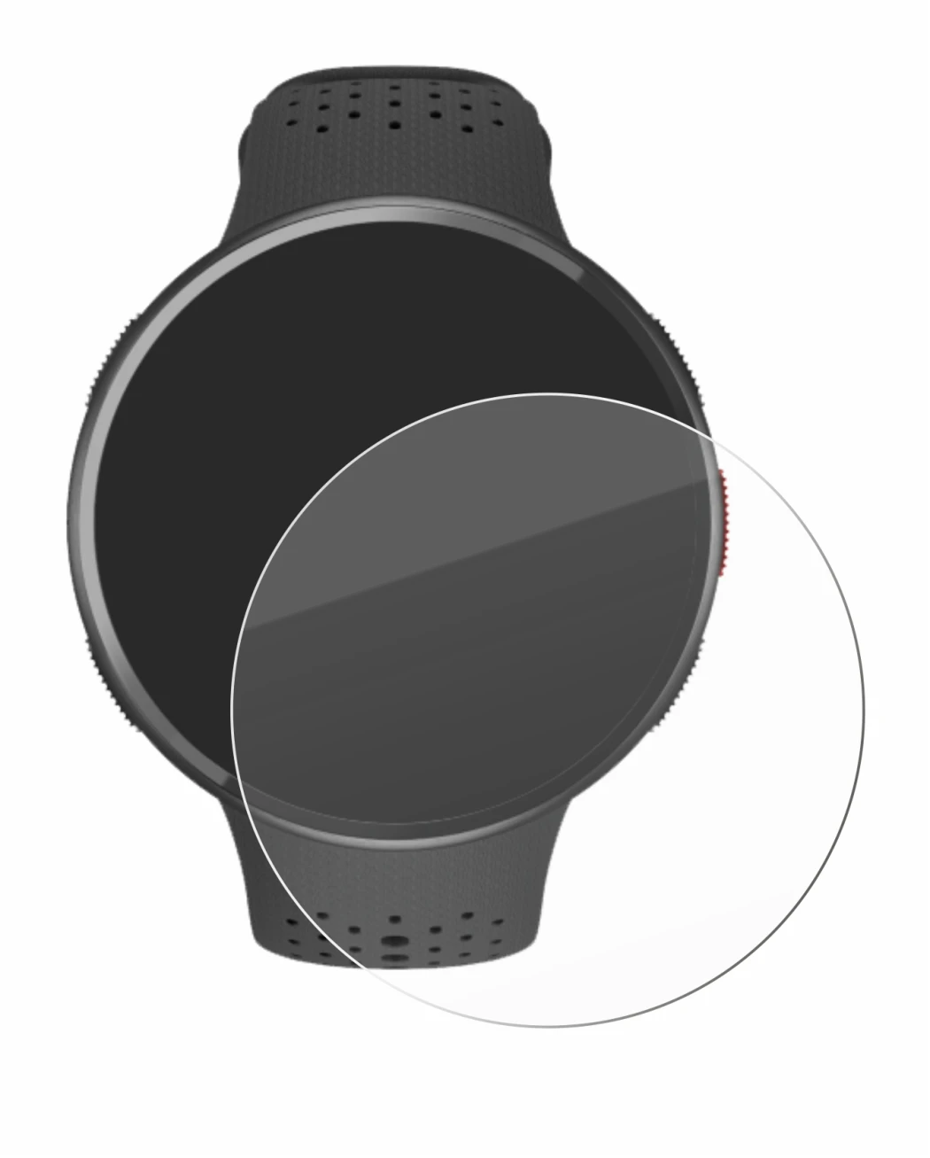 Image of the device Polar Pacer Pro with a wide variety of screen protectors.