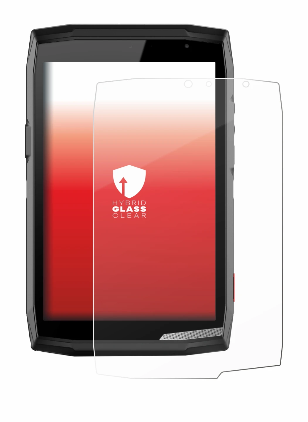 Image of the device Crosscall Core T5 with a wide variety of screen protectors.