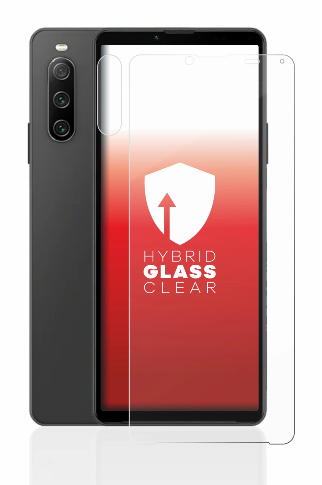 Image of the device Sony Xperia 10 IV (Front+Camera) with a wide variety of screen protectors.