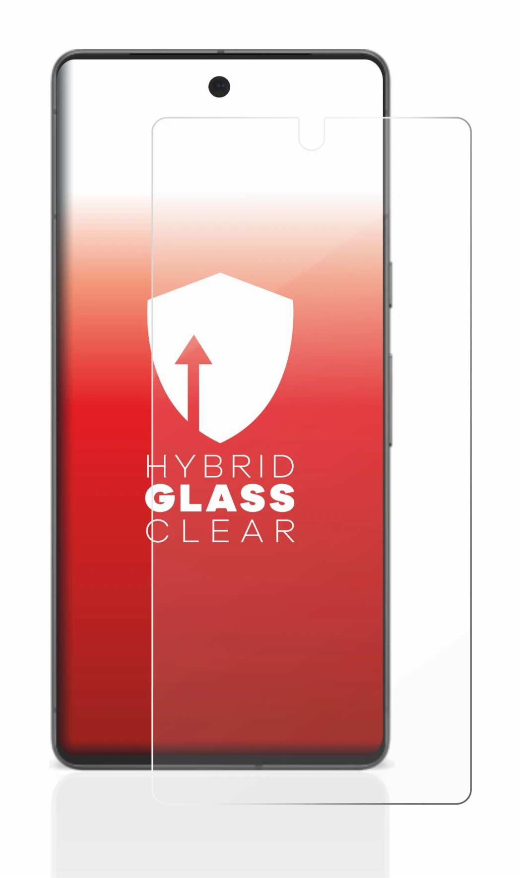 Image of the device Google Pixel 7 with a wide variety of screen protectors.