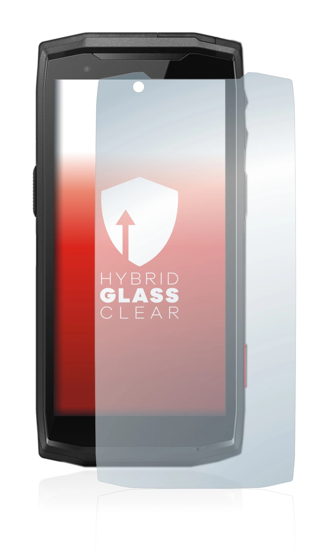 Image of the device Crosscall Core-M5 with a wide variety of screen protectors.