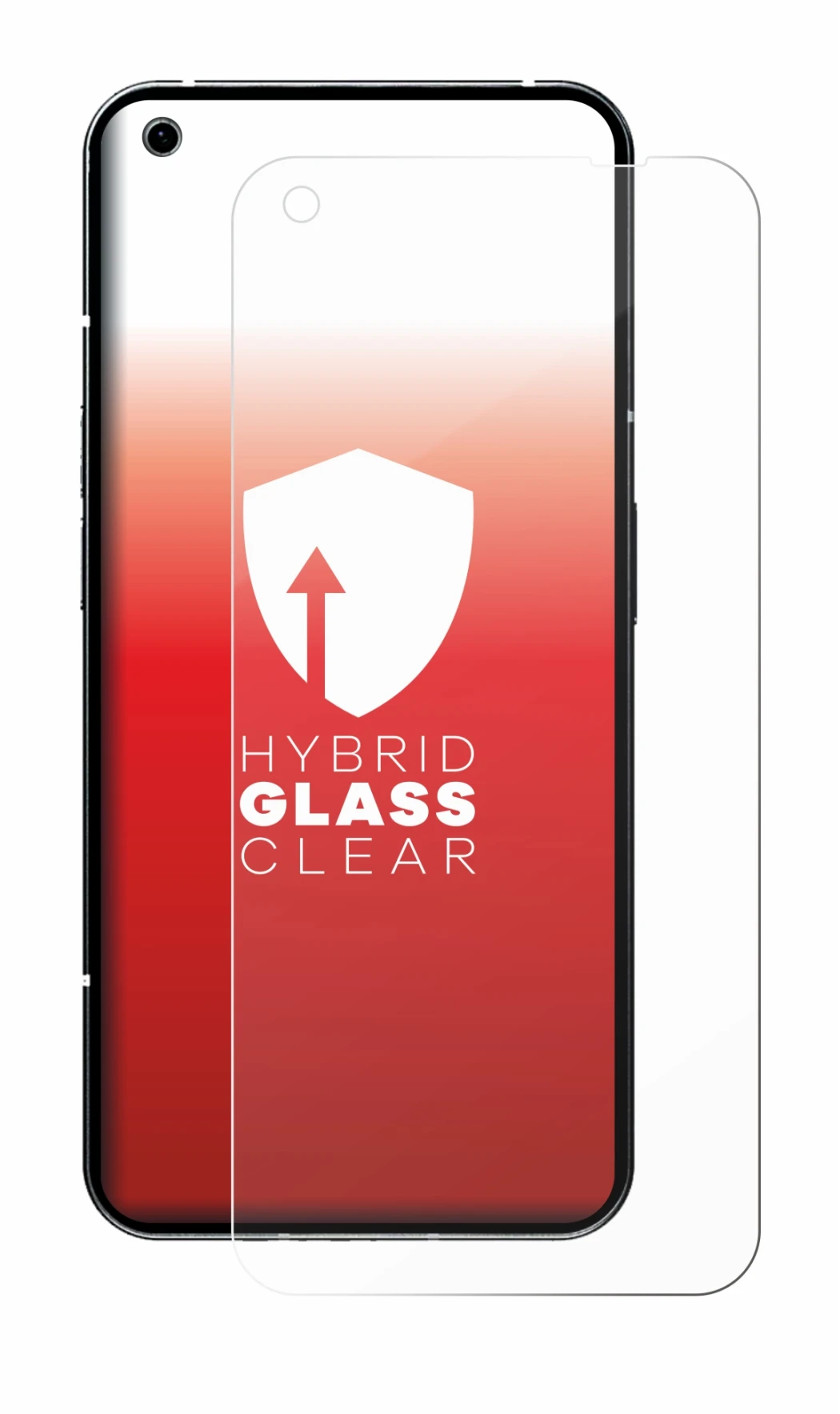 Image of the device Nothing Phone (1) with a wide variety of screen protectors.