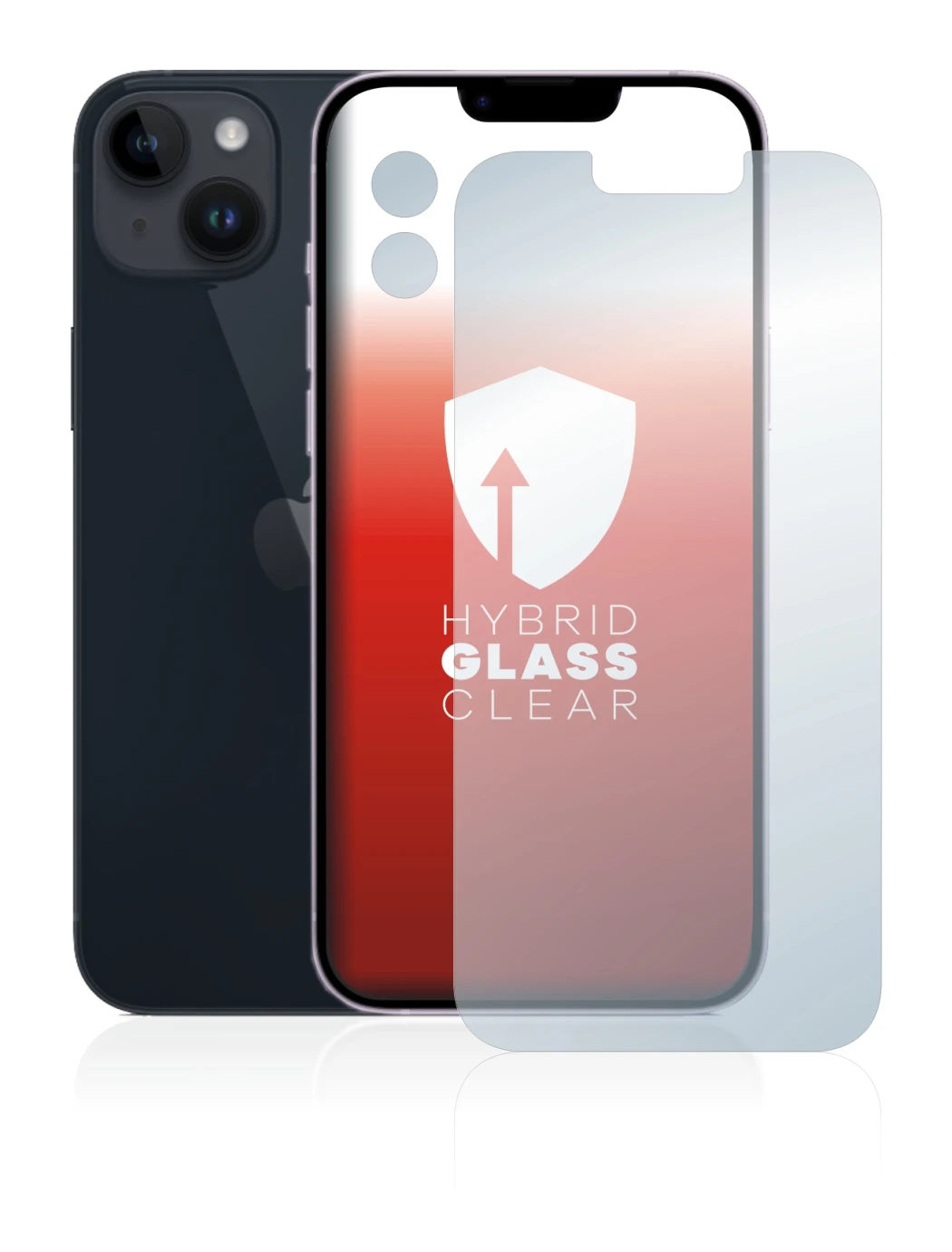 Image of the device Apple iPhone 14 Plus (Front+Camera) with a wide variety of screen protectors.