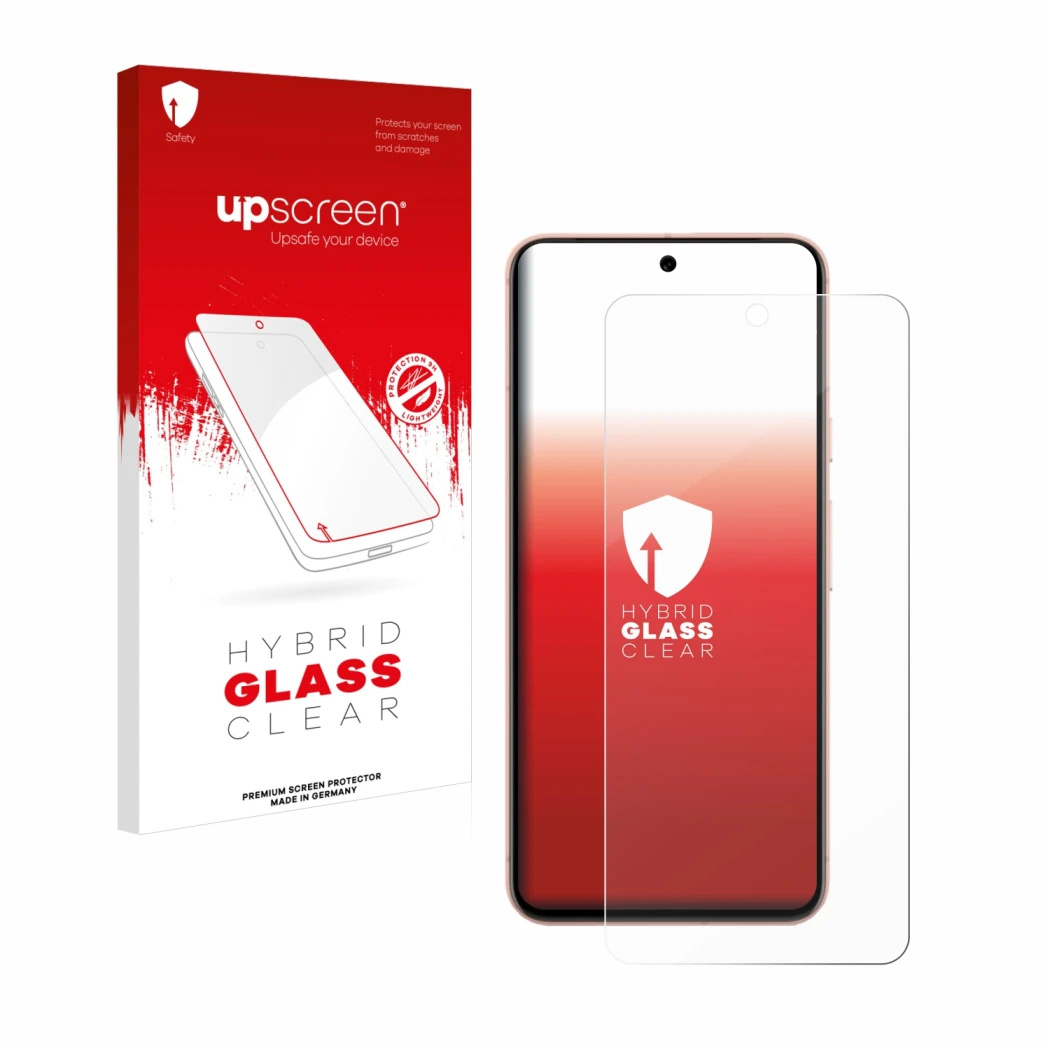 Front side of a product packaging with the brand logo upscreen. Next to it is the device Google Pixel 8 shown with the corresp