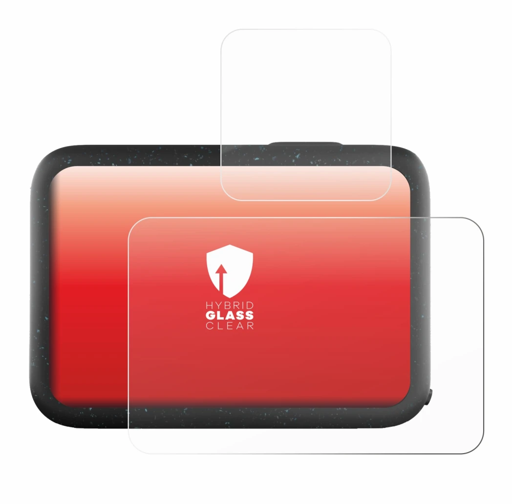 Image of the device GoPro Hero 12 Black with a wide variety of screen protectors.