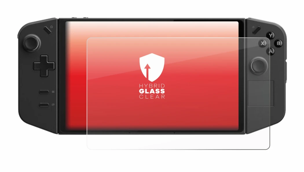 Image of the device Lenovo Legion Go with a wide variety of screen protectors.