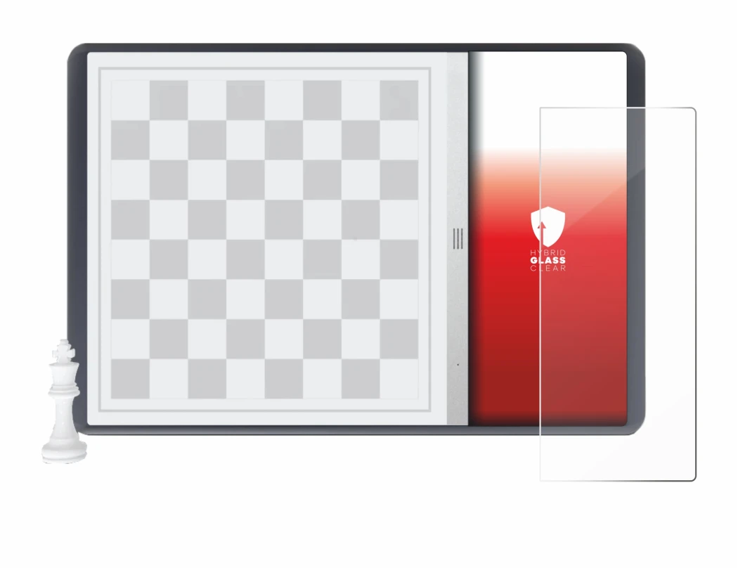 Image of the device Chessnut Evo with a wide variety of screen protectors.