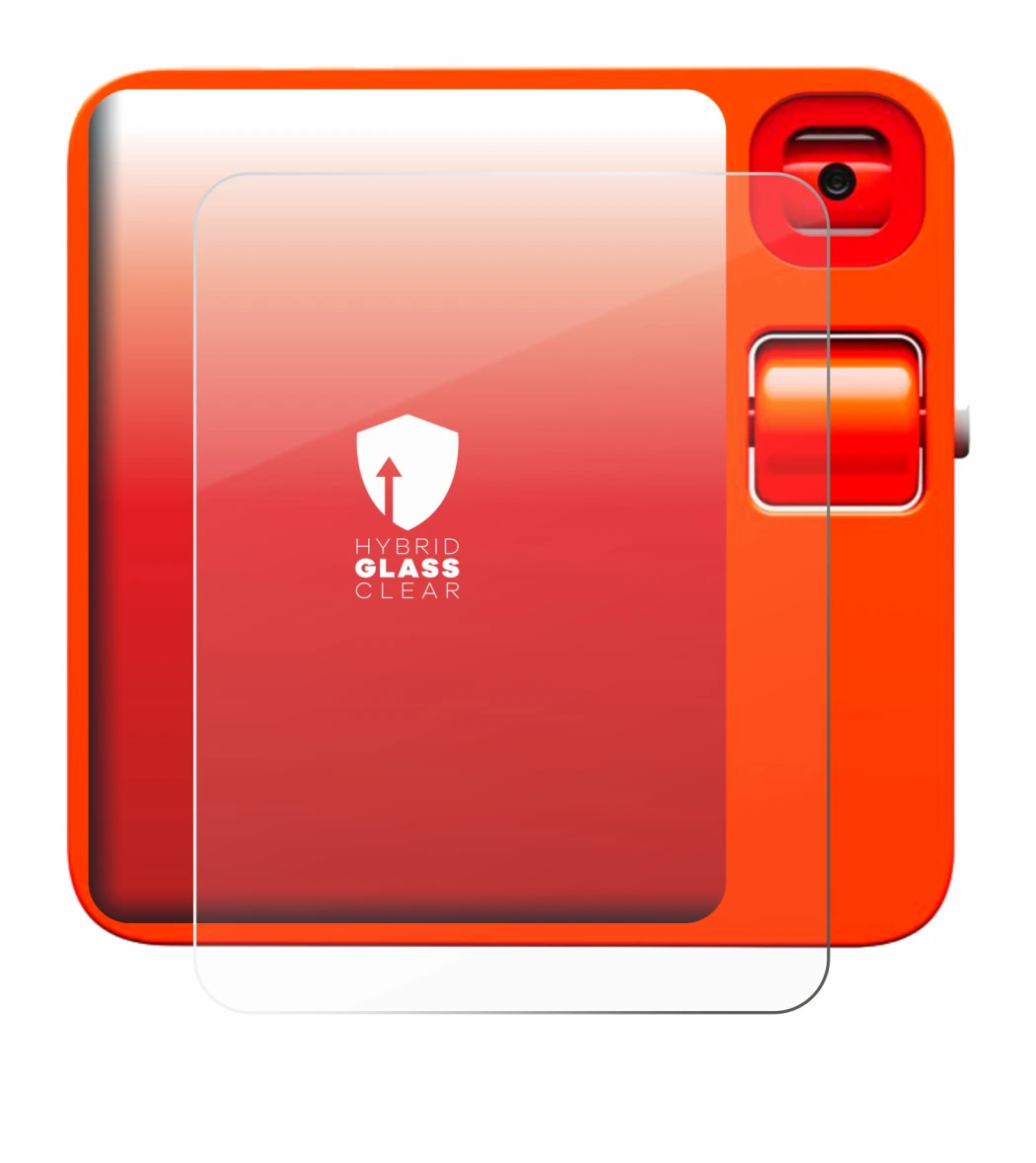 Image of the device rabbit r1 with a wide variety of screen protectors.