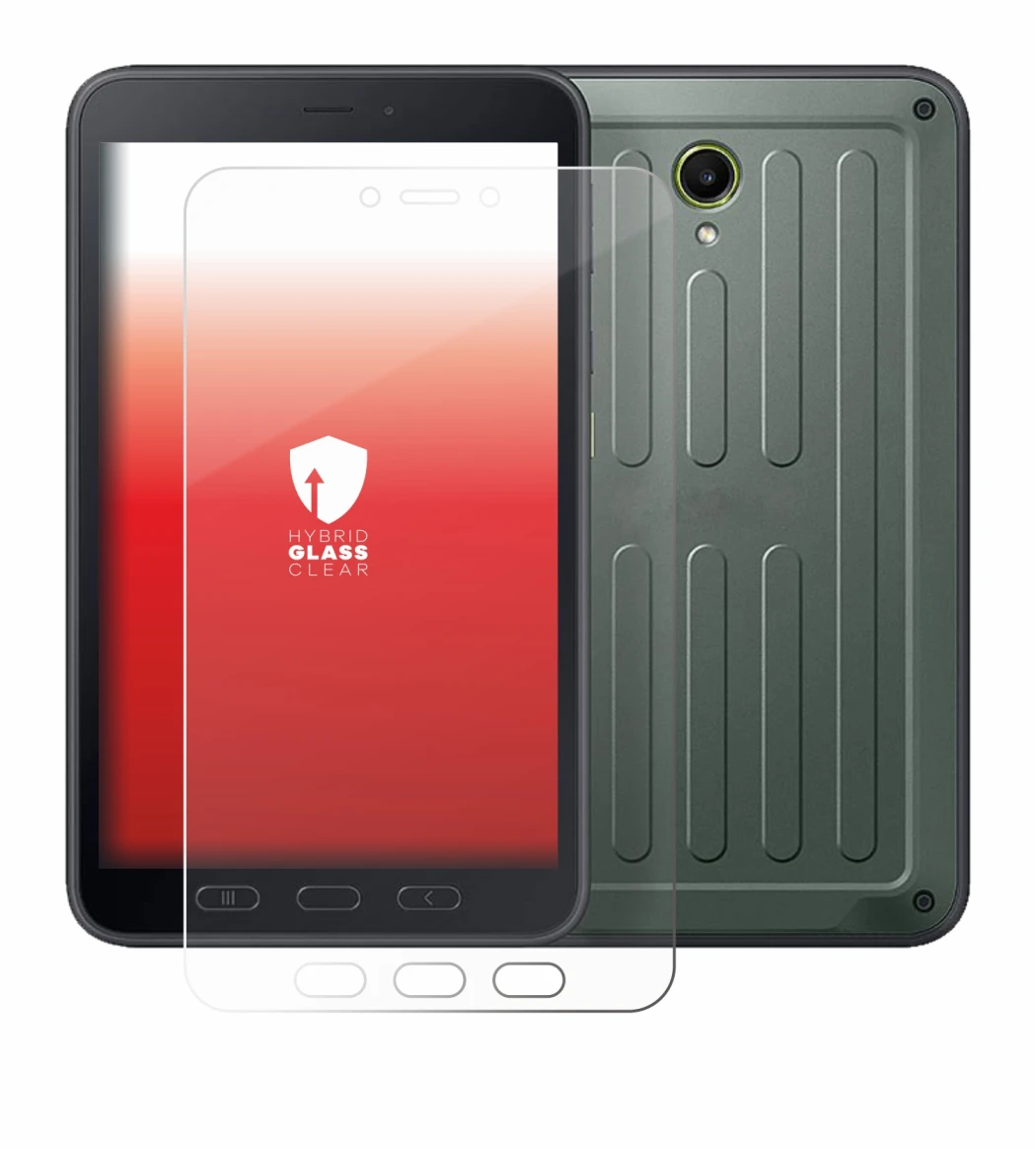 Image of the device Samsung Galaxy Tab Active 5 (portrait) with a wide variety of screen protectors.