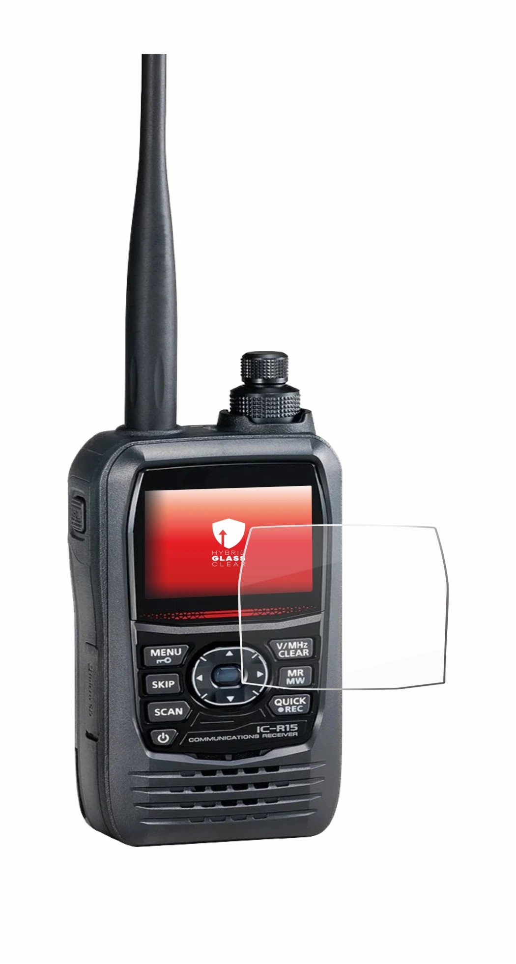 Image of the device Icom IC-R15 with a wide variety of screen protectors.