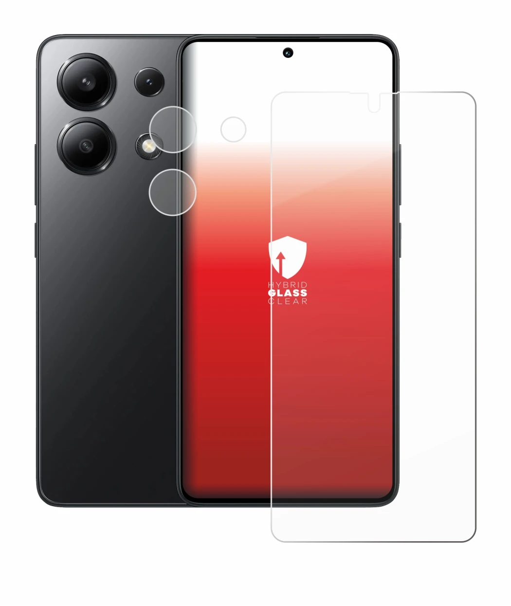 Image of the device Xiaomi Redmi Note 13 (Front+Camera) with a wide variety of screen protectors.