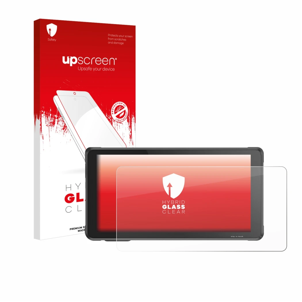 Front side of a product packaging with the brand logo upscreen. Next to it is the device Interphone RideSync Sync55 shown with