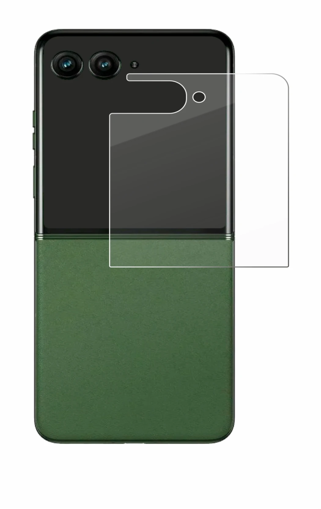 Image of the device Motorola Razr 50 Ultra (Back display) with a wide variety of screen protectors.