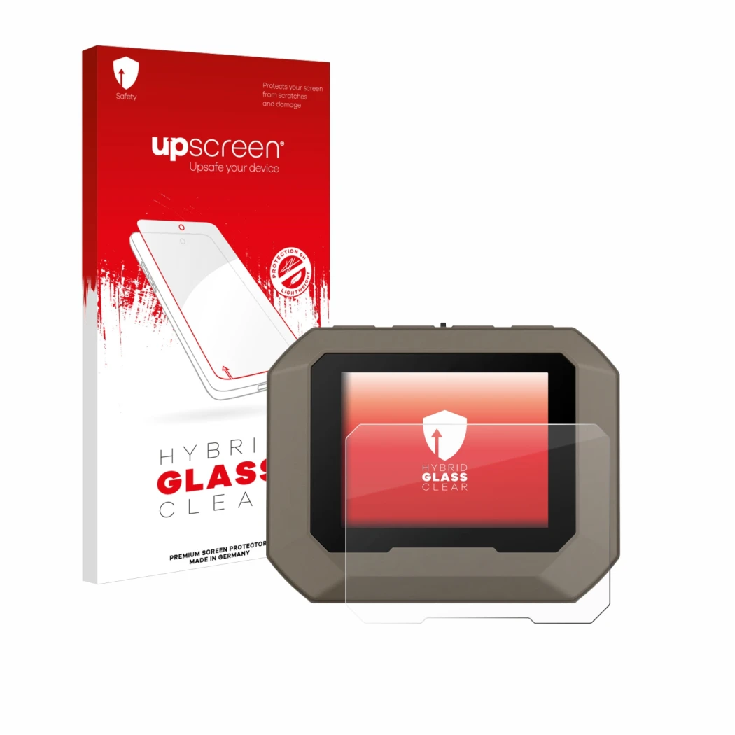 Front side of a product packaging with the brand logo upscreen. Next to it is the device Garmin Xero C1 Pro shown with the cor