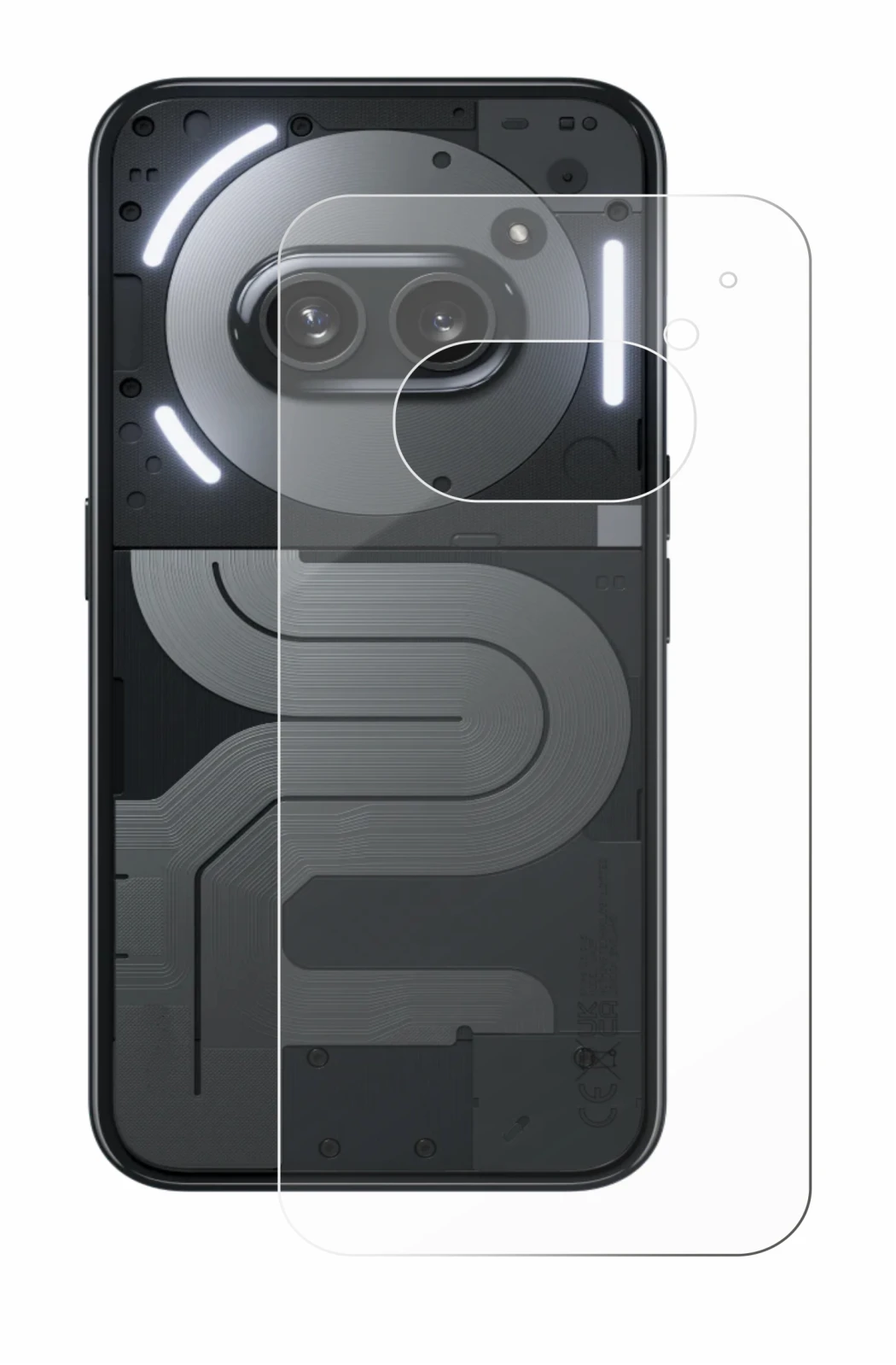Image of the device Nothing Phone (2a) Plus (Back) with a wide variety of screen protectors.