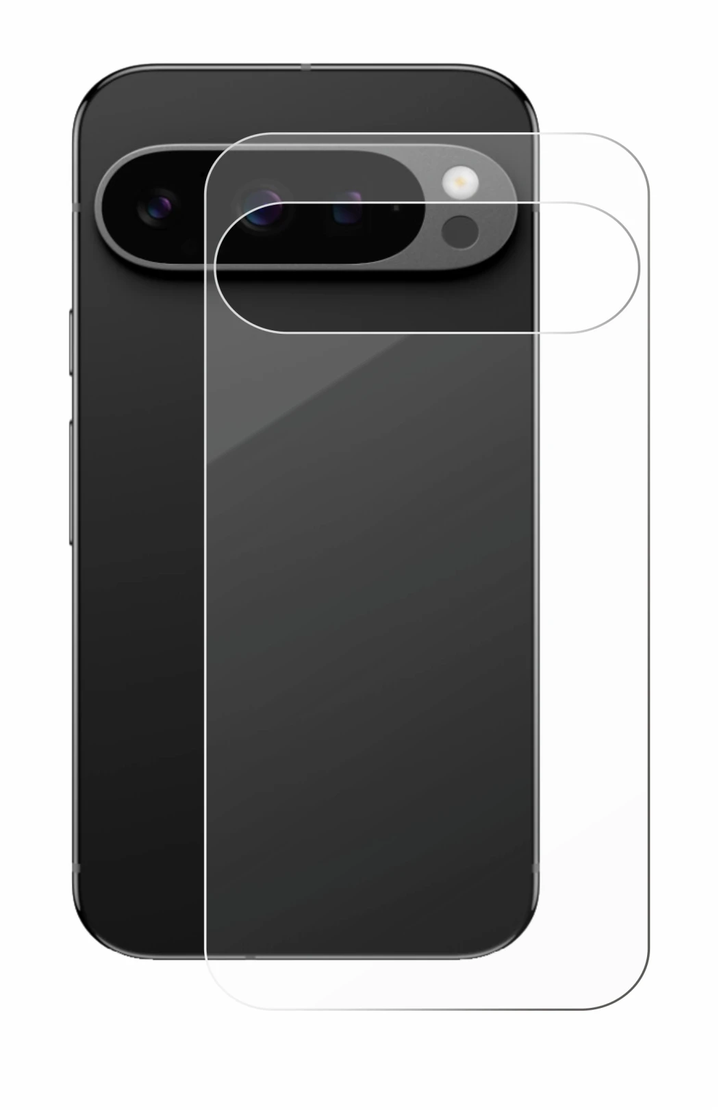 Image of the device Google Pixel 9 Pro (Back) with a wide variety of screen protectors.