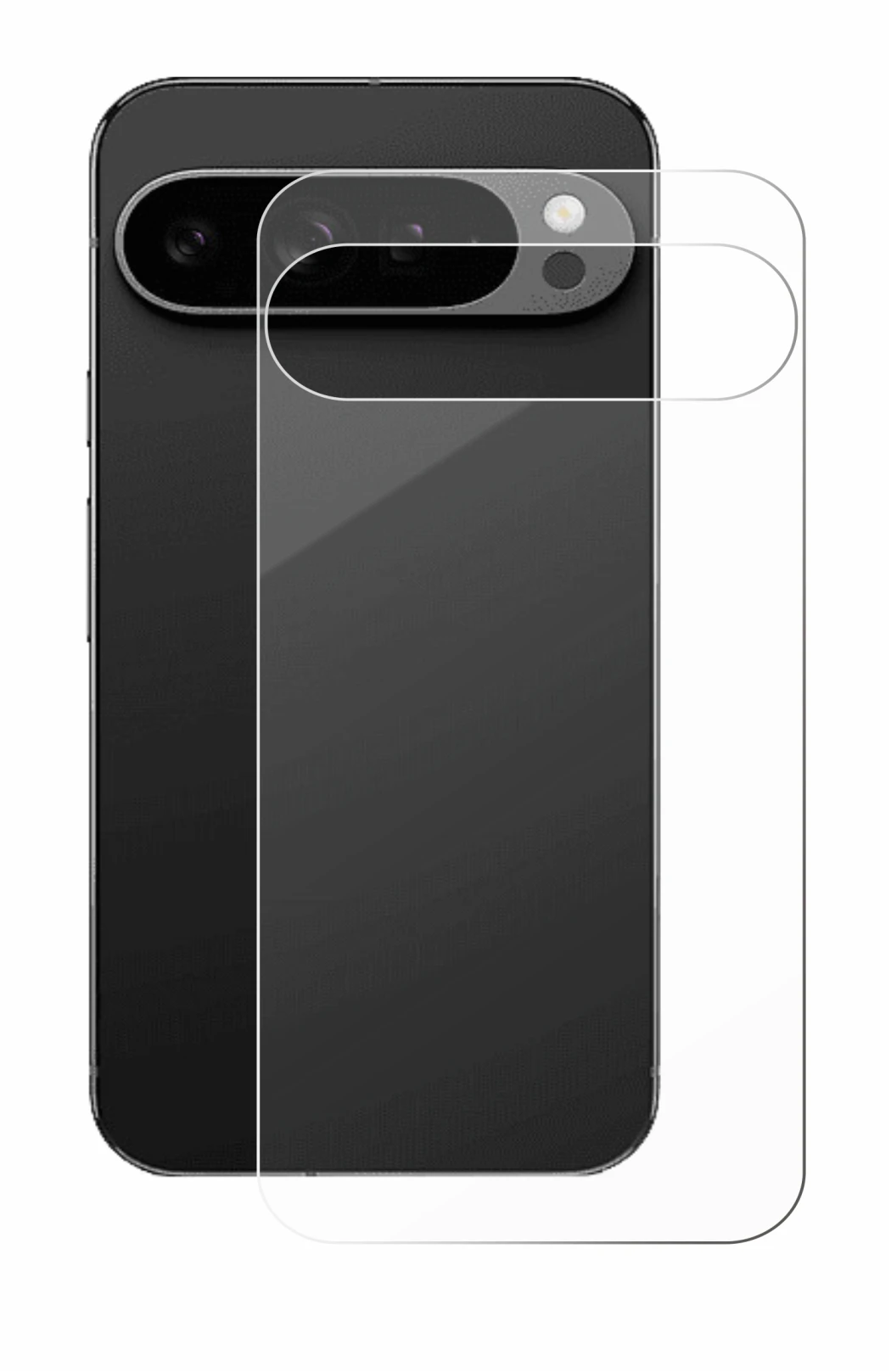 Image of the device Google Pixel 9 Pro XL (Back) with a wide variety of screen protectors.