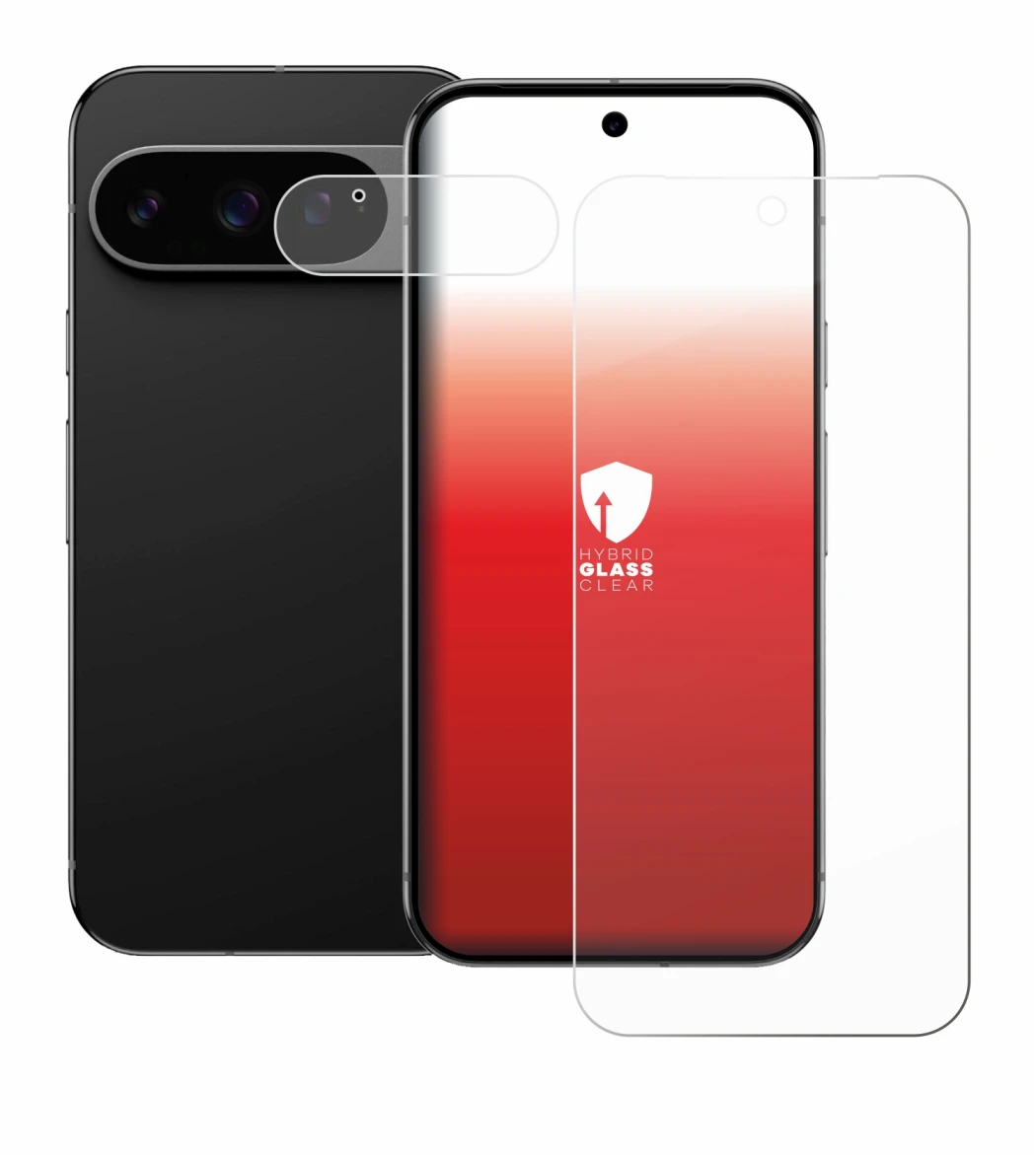 Image of the device Google Pixel 9 Pro XL (Front+Camera) with a wide variety of screen protectors.