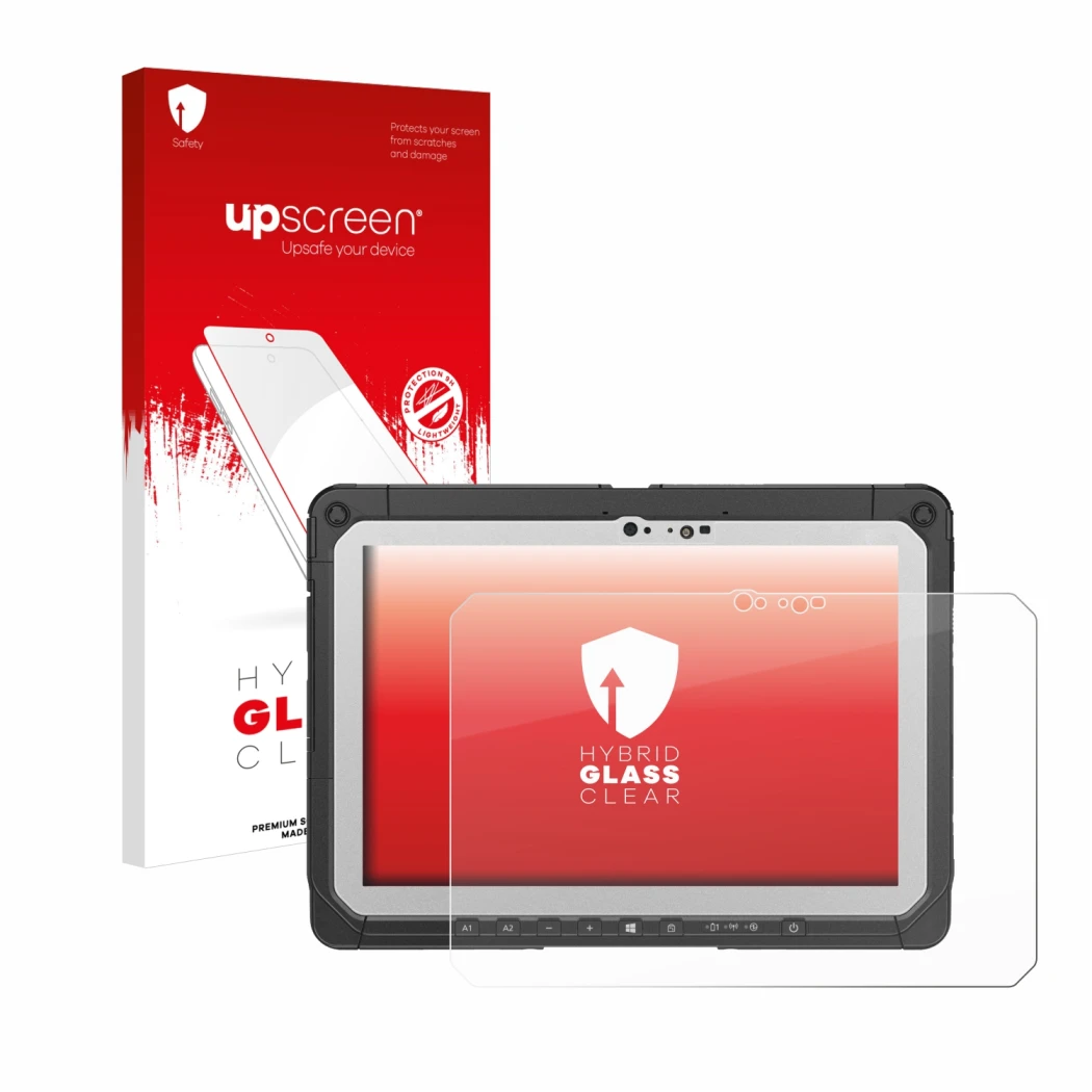 Front side of a product packaging with the brand logo upscreen. Next to it is the device Panasonic Toughbook CF-20 MK2 shown w