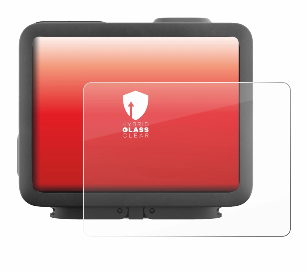 Image of the device GoPro Hero 4k with a wide variety of screen protectors.