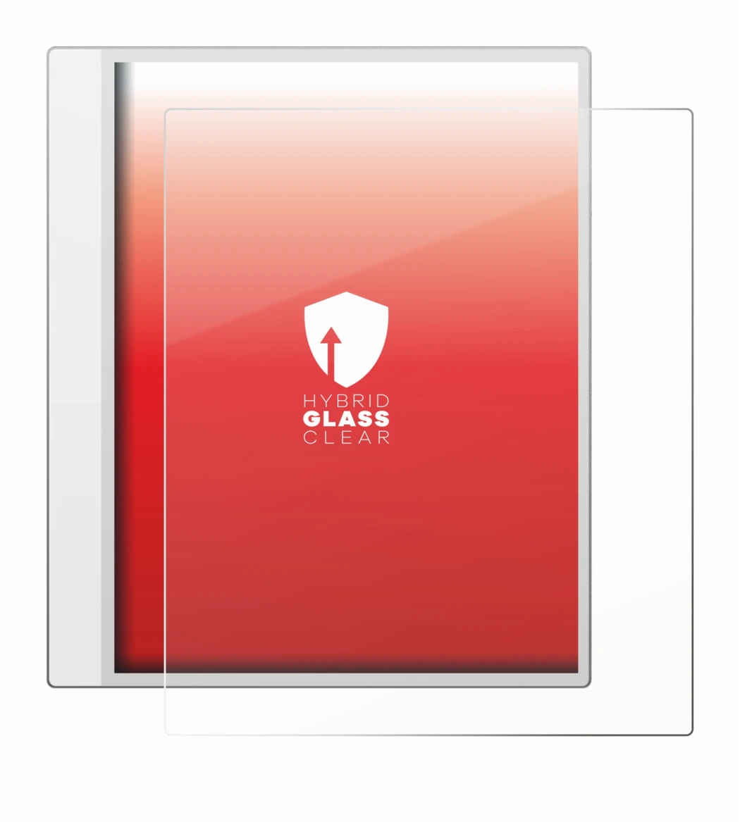 Image of the device Boox Note Max with a wide variety of screen protectors.