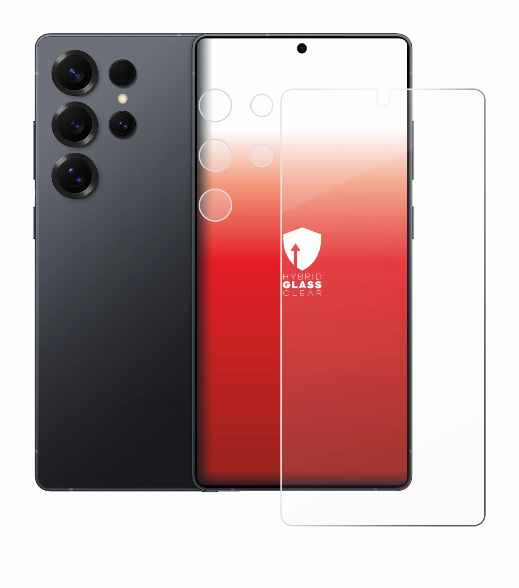 Image of the device Samsung Galaxy S25 Ultra (Front+Camera) with a wide variety of screen protectors.