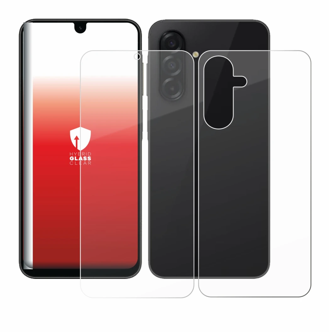 Image of the device Samsung Galaxy A26 5G (Front+Back) with a wide variety of screen protectors.