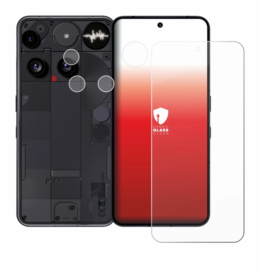 Image of the device Nothing Phone (3) (Front+Camera) with a wide variety of screen protectors.