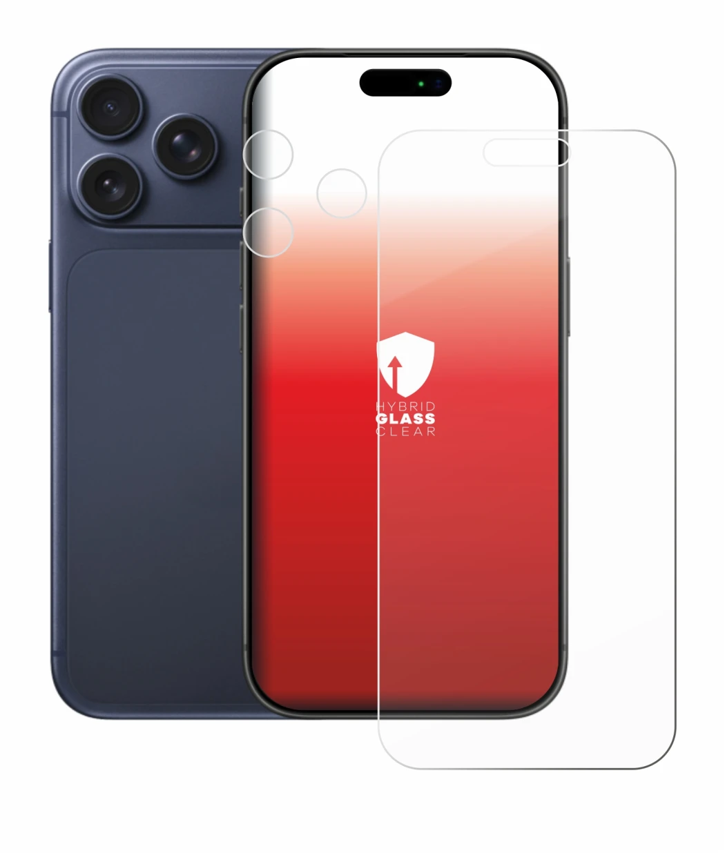 Image of the device Apple iPhone 17 Pro Max (Front+Camera) with a wide variety of screen protectors.