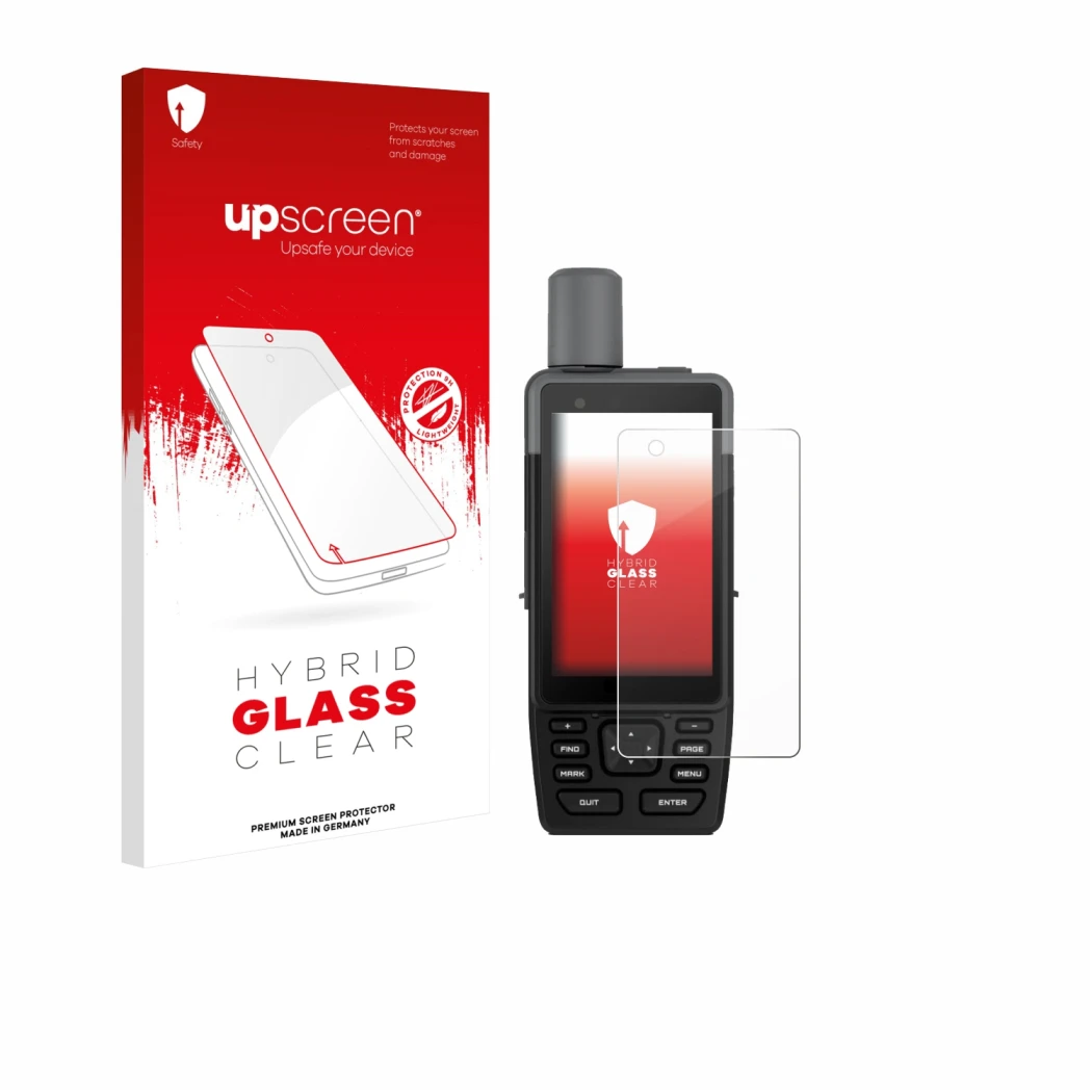 Front side of a product packaging with the brand logo upscreen. Next to it is the device Garmin GPSMAP H1 shown with the corre