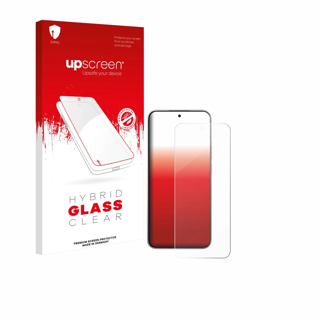 Front side of a product packaging with the brand logo upscreen. Next to it is the device Xiaomi 15T shown with the correspondi