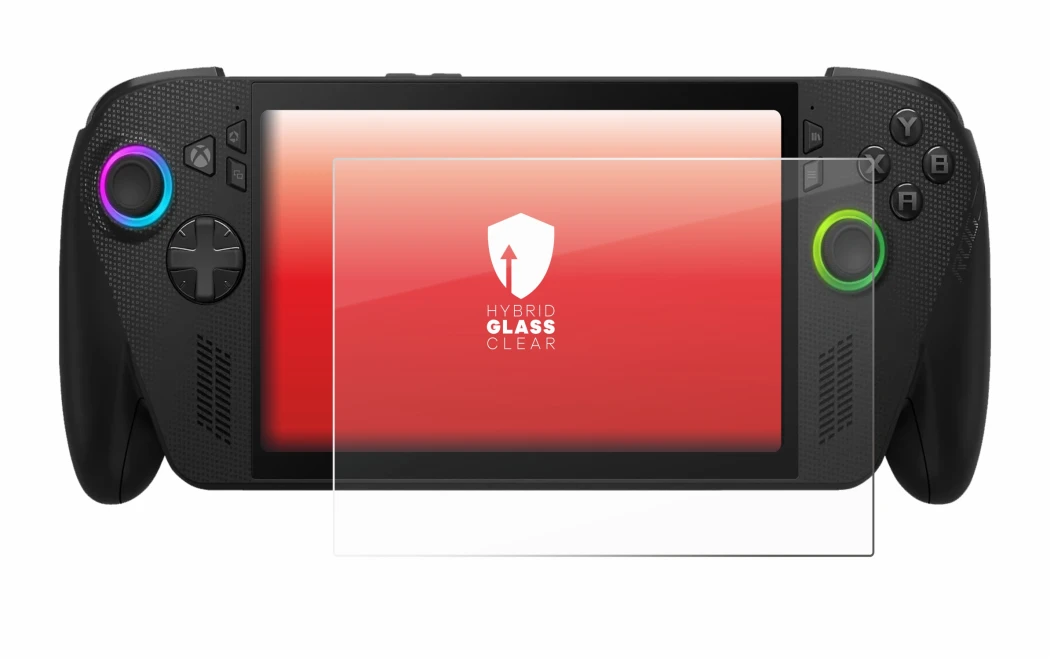 Image of the device ASUS ROG Xbox Ally X with a wide variety of screen protectors.