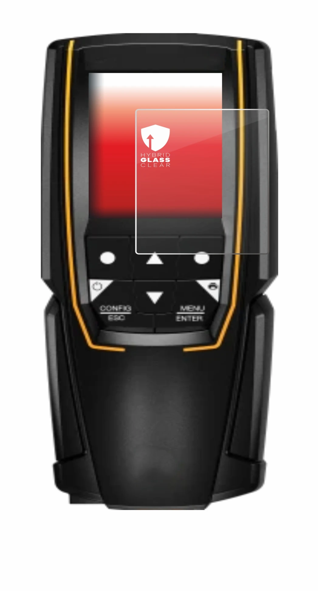 Image of the device Testo 310 (2nd Gen.) with a wide variety of screen protectors.