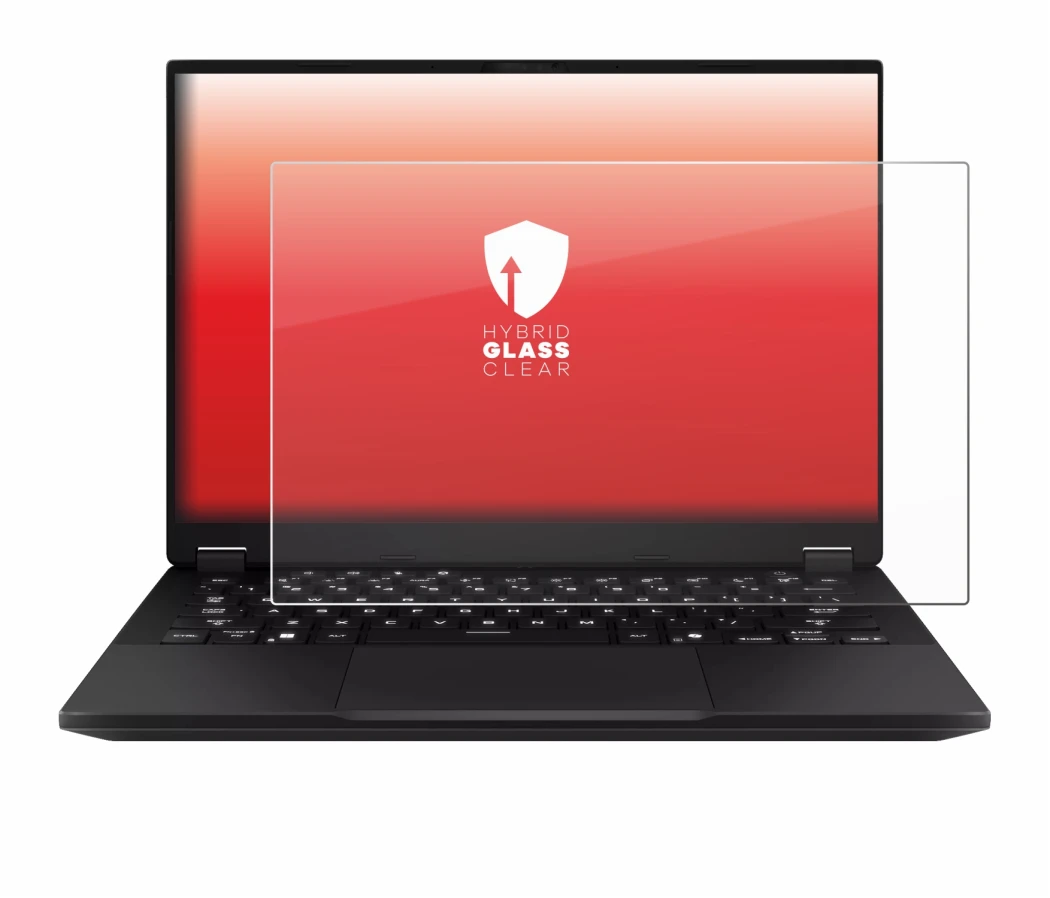 Image of the device ASUS TUF Gaming A14 with a wide variety of screen protectors.