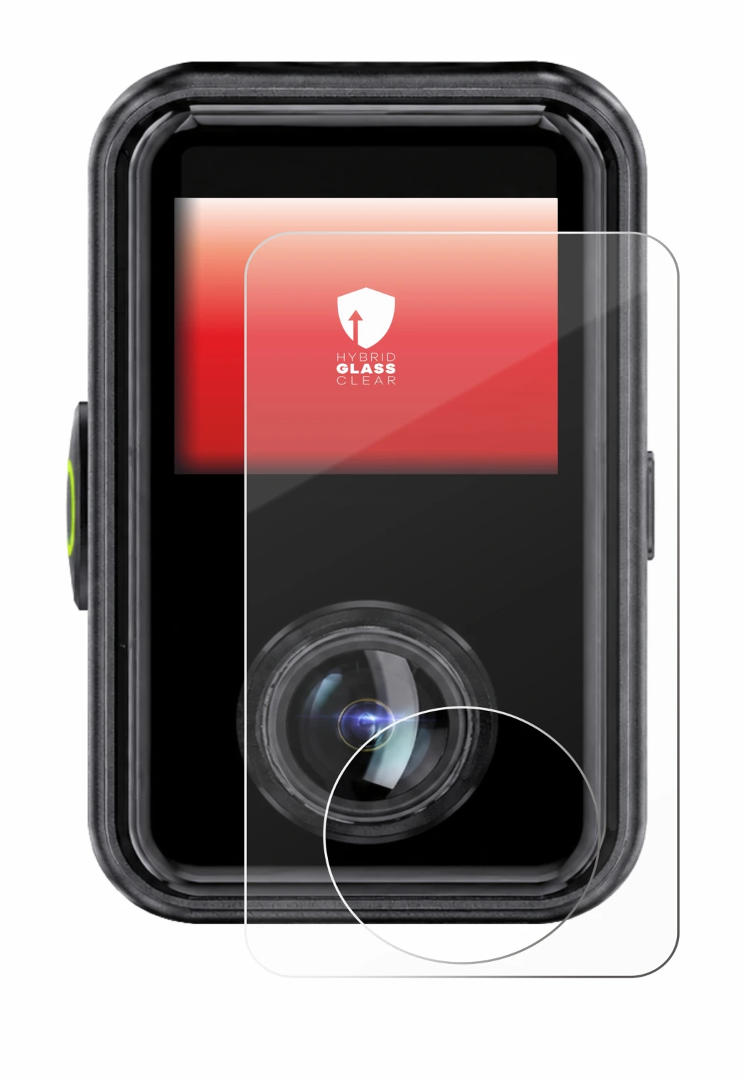Image of the device Vantrue E360 Ace with a wide variety of screen protectors.