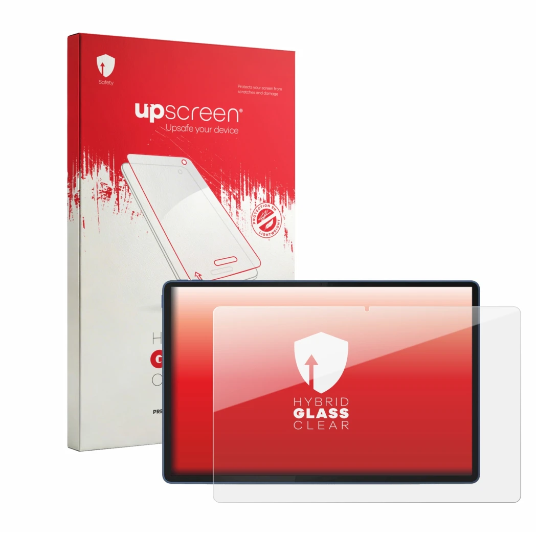 Front side of a product packaging with the brand logo upscreen. Next to it is the device Motorola Moto Pad 70 Pro shown with t