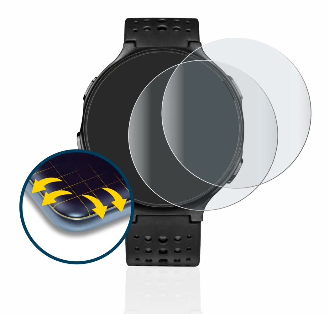 Image of the device Garmin Forerunner 235 with a wide variety of screen protectors.