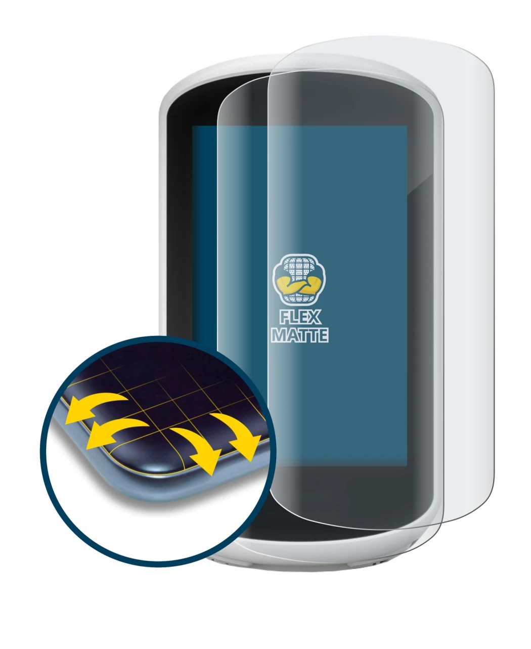 Image of the device Garmin Edge Explore 2018 with a wide variety of screen protectors.
