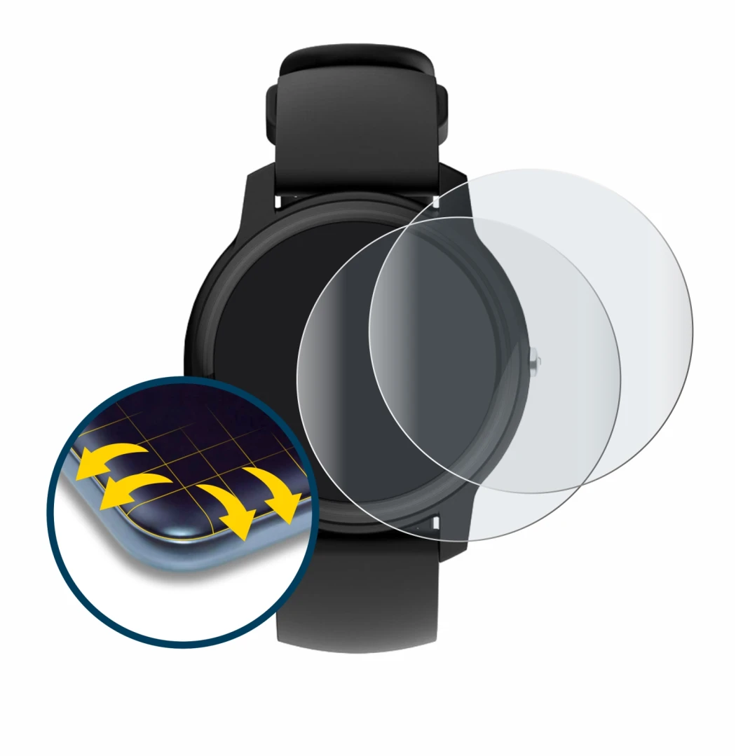 Image of the device Withings Move ECG with a wide variety of screen protectors.
