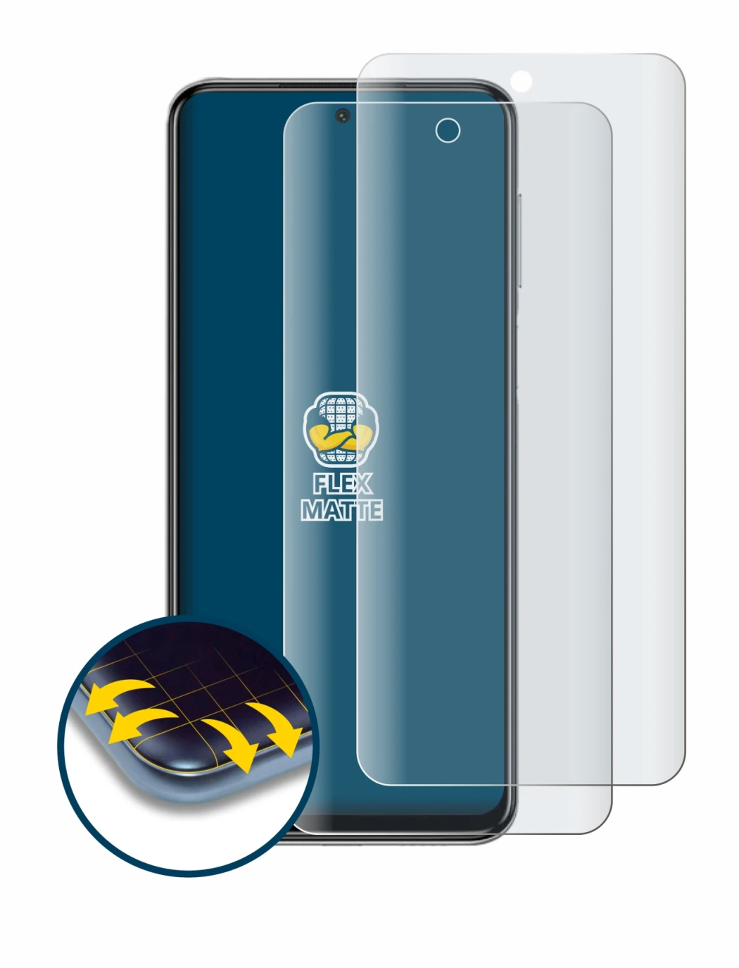 Image of the device Xiaomi Redmi Note 9S with a wide variety of screen protectors.