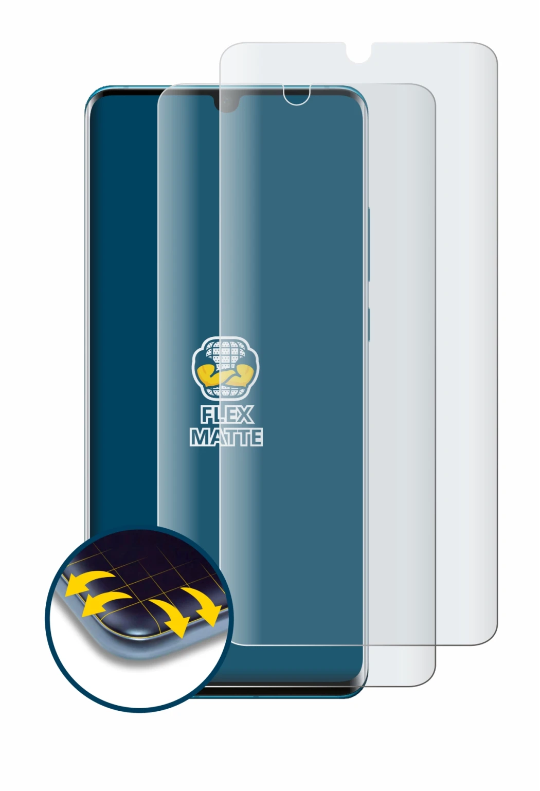 Image of the device Huawei P30 Pro New Edition with a wide variety of screen protectors.