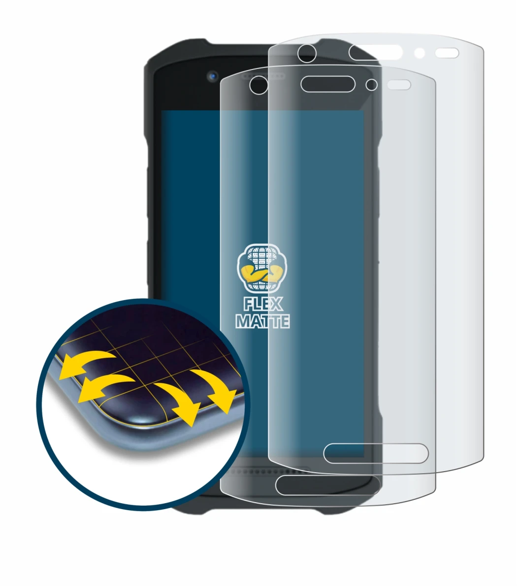 Image of the device Zebra TC21 with a wide variety of screen protectors.